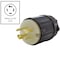 Ac Works Locking Plug, L16-20P, 20 A, 480V AC, Three Phase, Black ASL1620P-BK - alternate 5